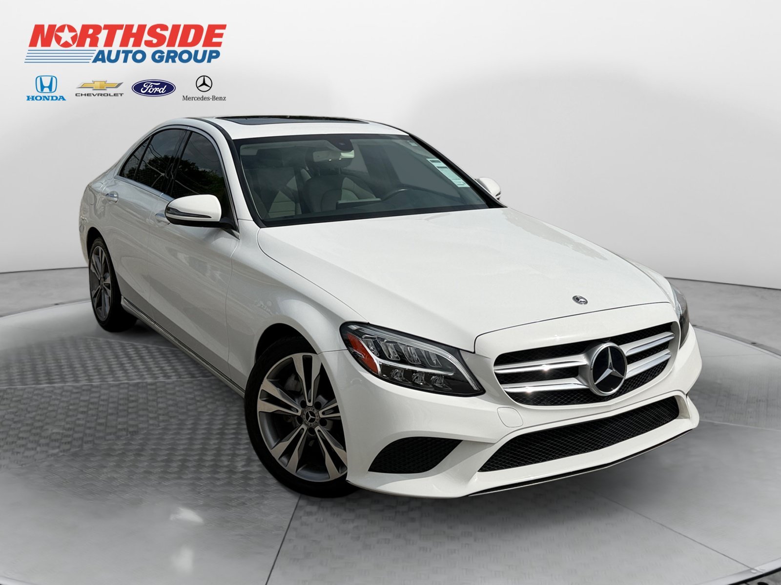 Used 2019 designo Diamond White Metallic Mercedes-Benz C 300 image 1