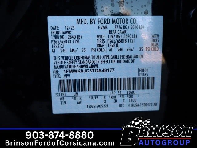 New 2026 Agate Black Metallic Ford Tremor® image 39