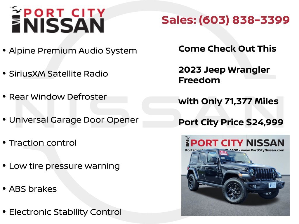 Used 2023 Black Clearcoat Jeep Sport S freedom edition *diesel w/$19,865 in factory options!*  image 21