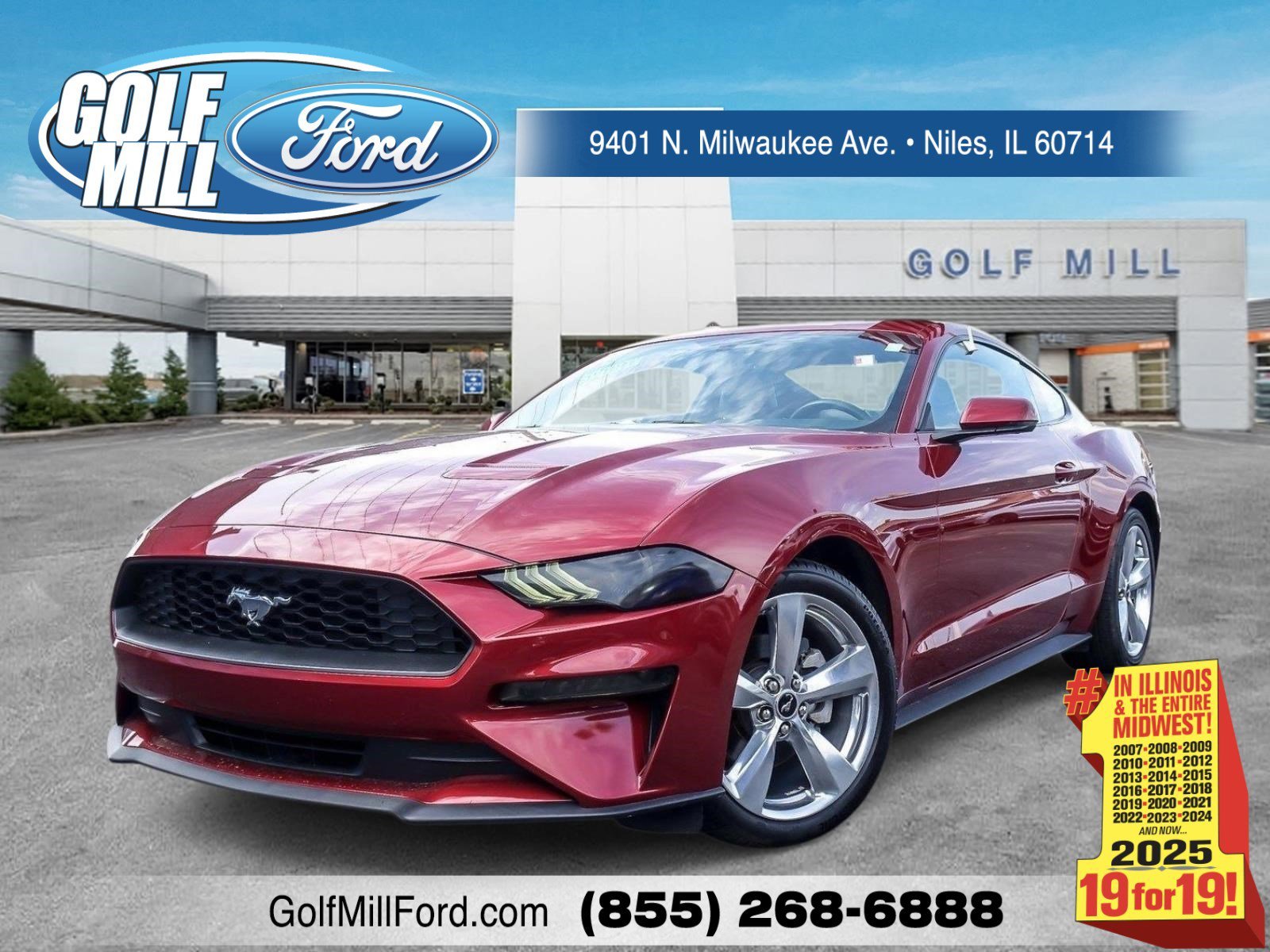 Used 2019 Ruby Red Metallic Tinted Clearcoat Ford EcoBoost Premium image 1