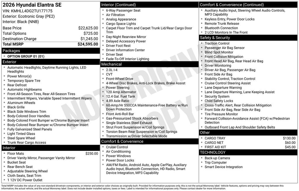 Used 2026 Gray Hyundai SE image 6