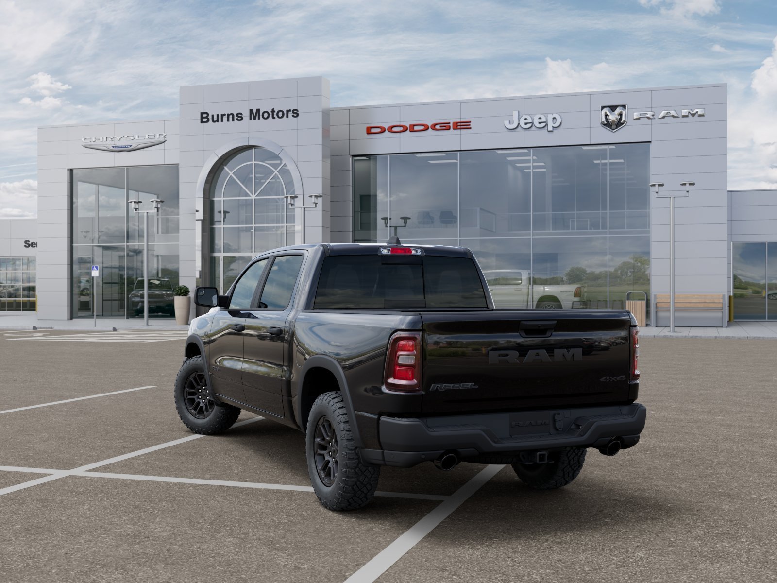 New 2027 Diamond Black Crystal Pearl-Coat Exterior Paint RAM Rebel image 3