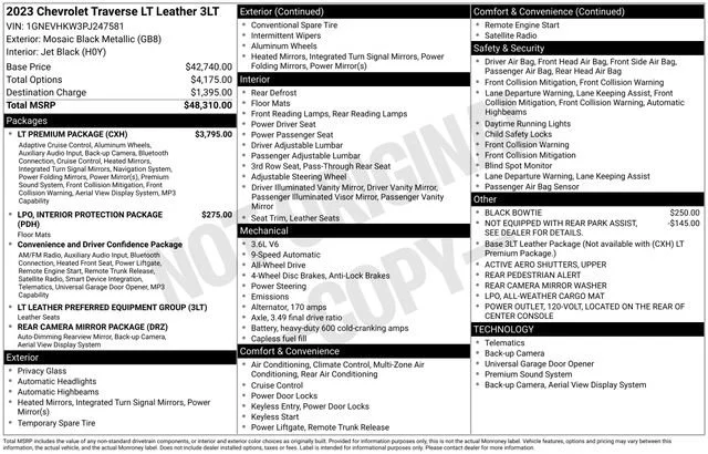 2023 Chevrolet Traverse AWD 3LT's photo