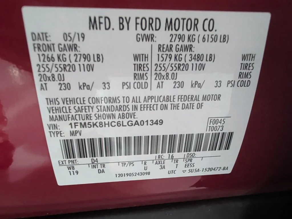 Used 2020 Red Ford Platinum image 2