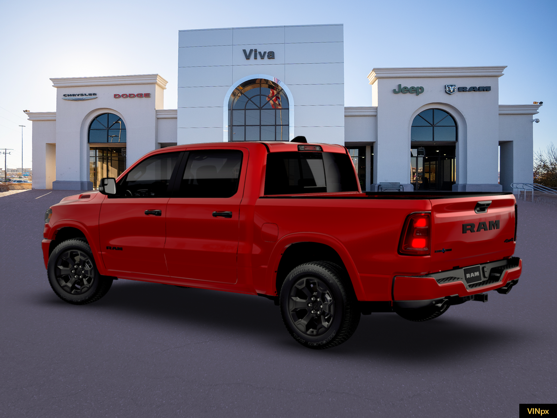 New 2026 Molten Red Pearl-Coat Exterior Paint RAM Big Horn/Lone Star image 4