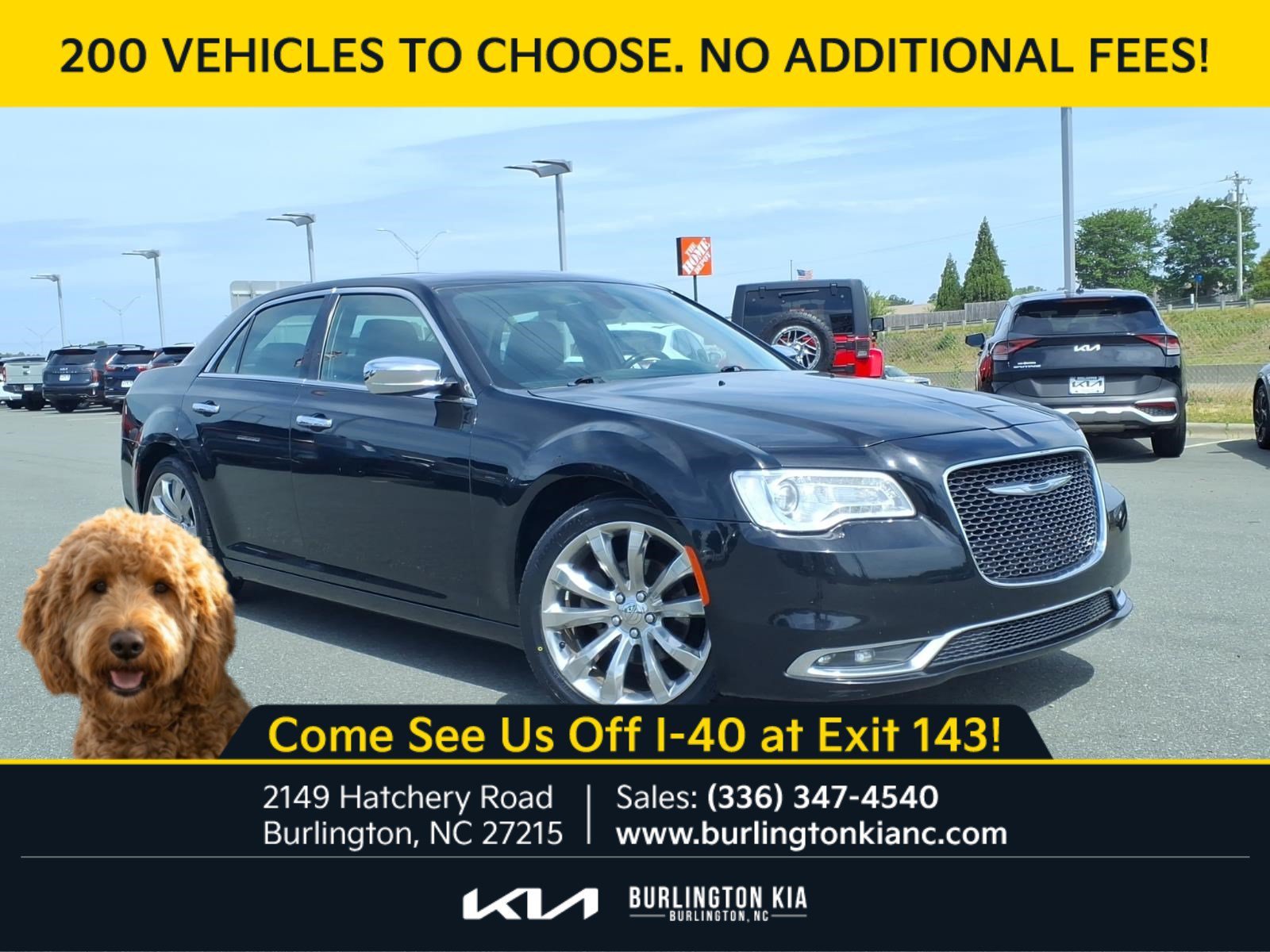 Used 2015 Gloss Black Chrysler 300C image 1