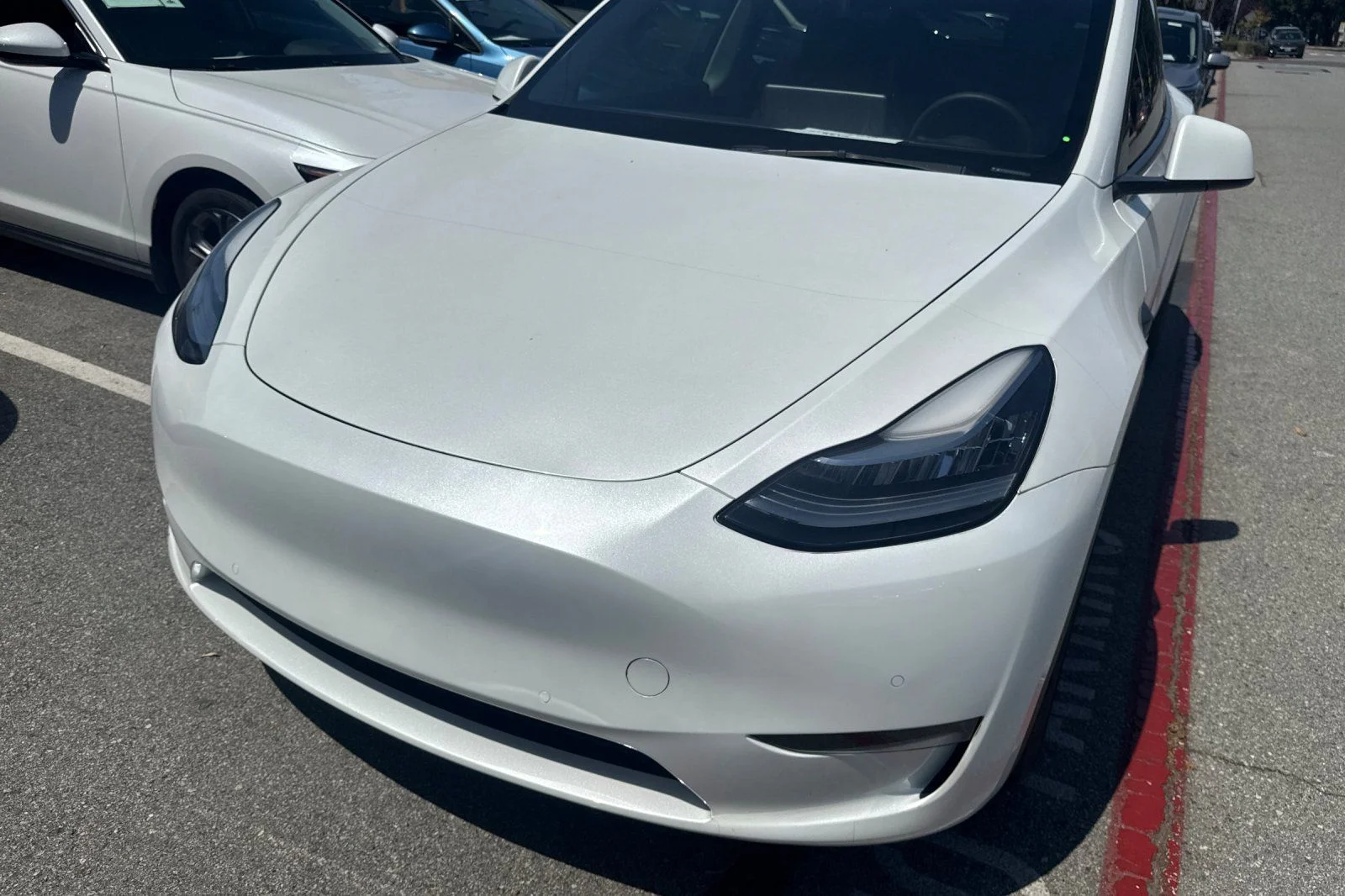 Used 2021 Pearl White Multi-Coat Tesla Long Range image 3
