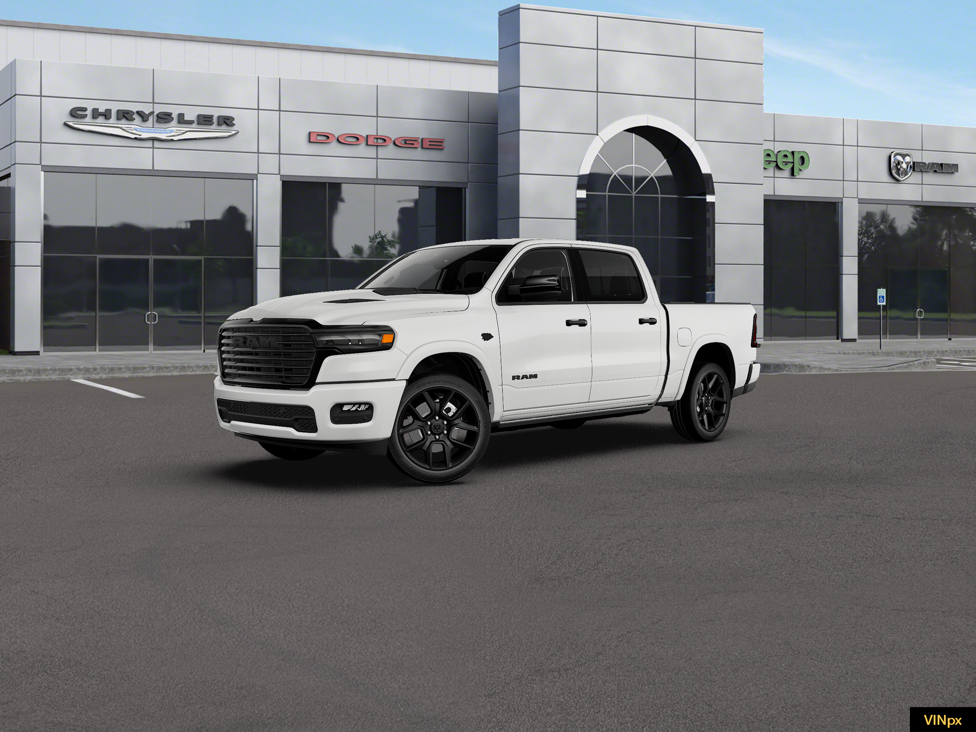 New 2027 Bright White Clear-Coat Exterior Paint RAM LARAMIE image 1