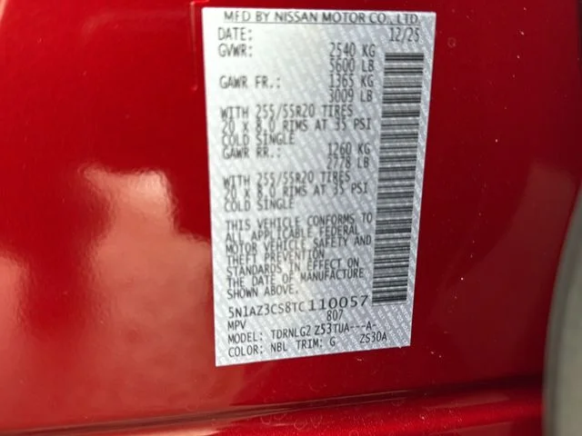 New 2026 Scarlet Ember Tintcoat Nissan SL image 28
