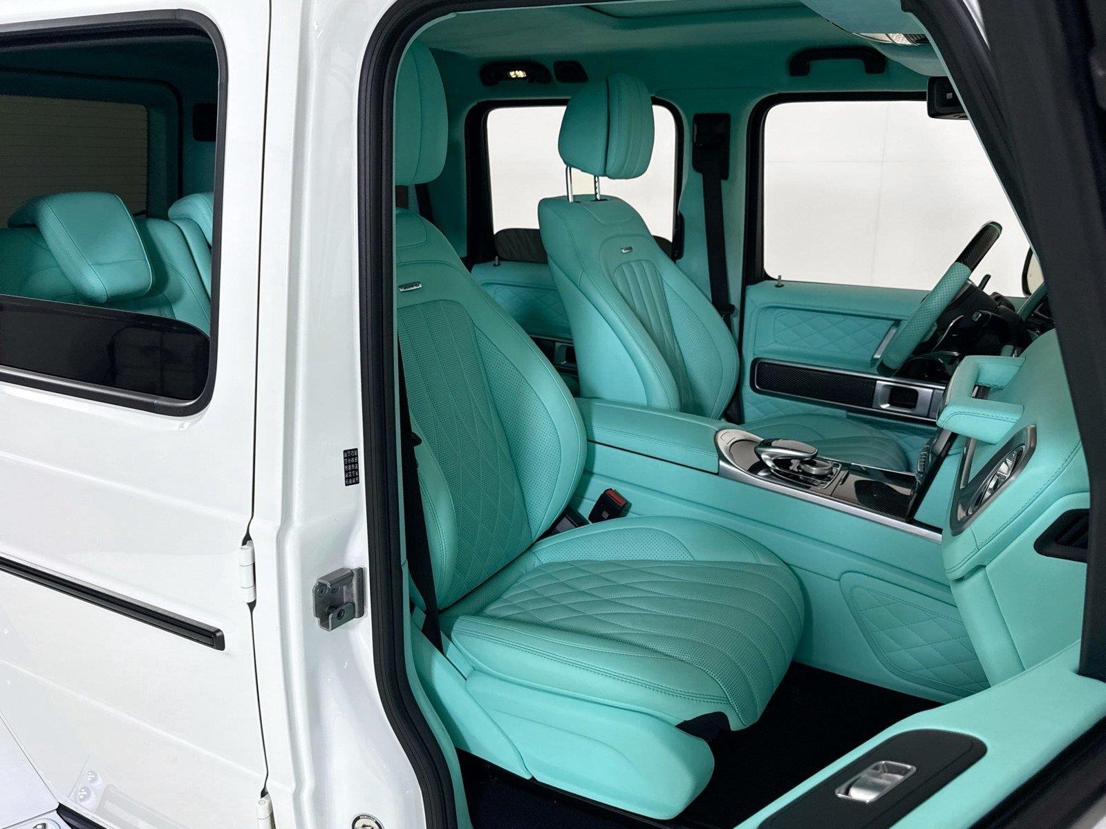 Used 2024 Polar White Mercedes-Benz AMG® G 63  Brabus Custom Widebody / Custom Tiffany Interior image 29
