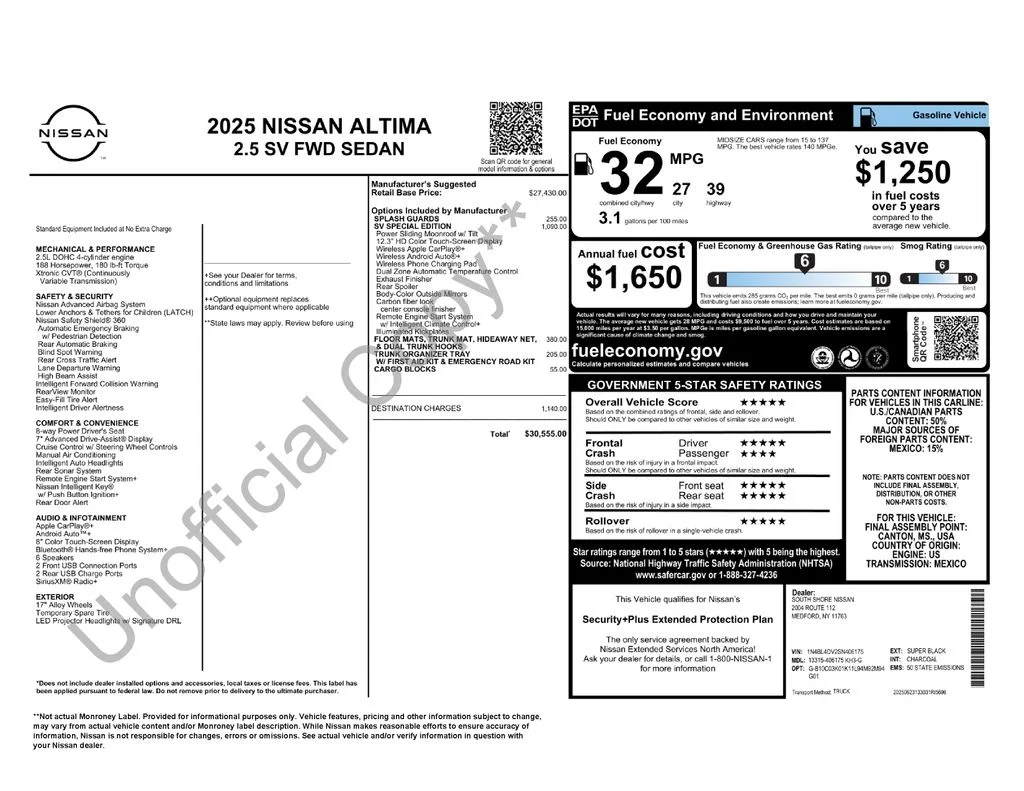 Used 2025 Black Nissan 2.5 SV image 17