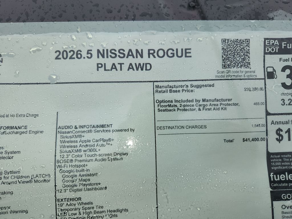 New 2026 Gun Metallic Nissan Platinum AWD image 2