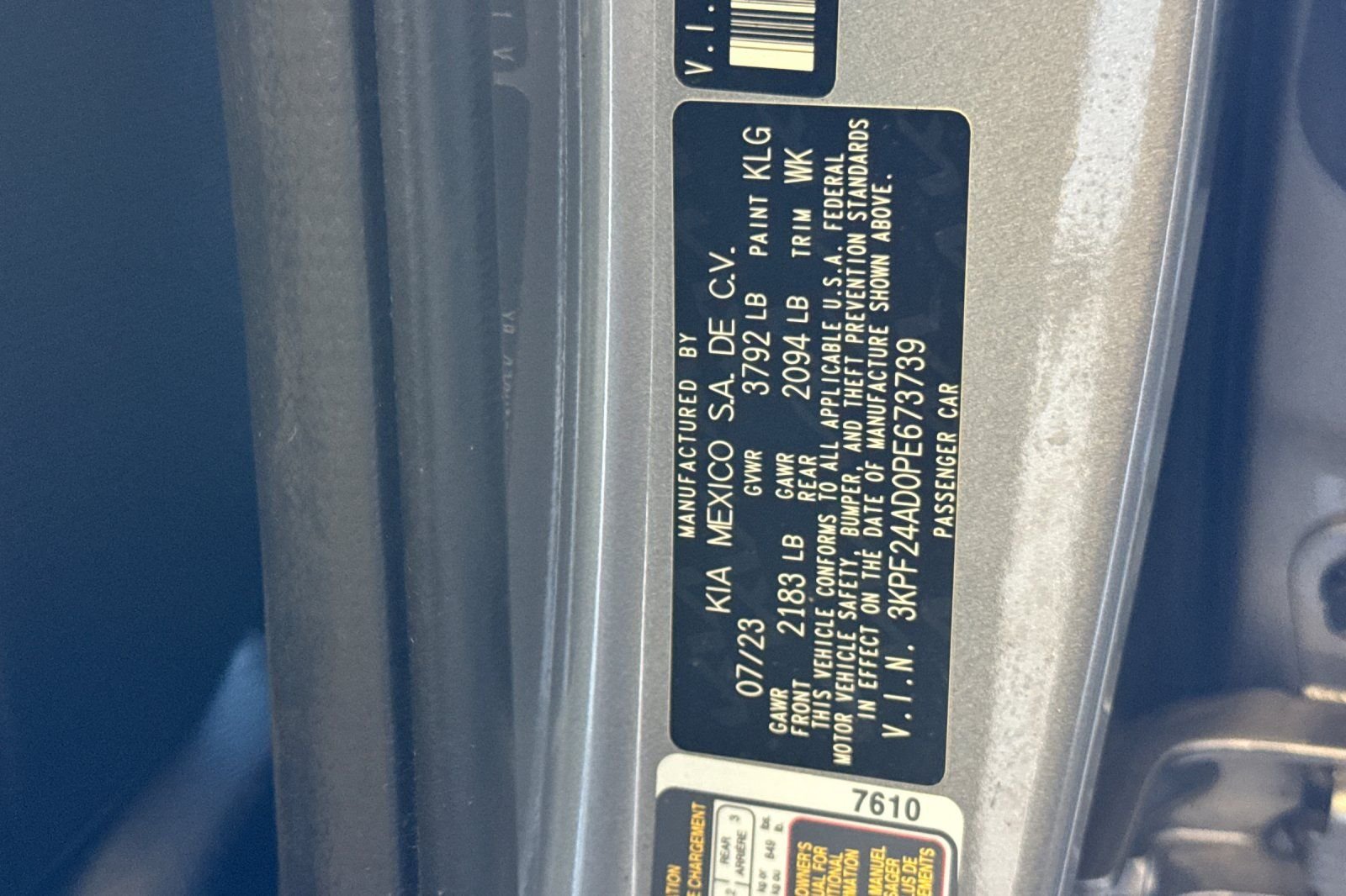 Used 2023 Steel Gray Kia LXS image 25