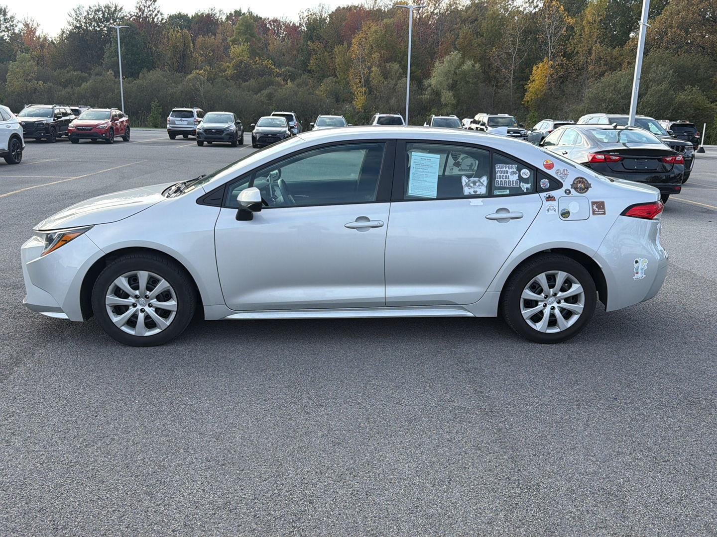 Used 2021 Classic Silver Metallic Toyota LE image 6