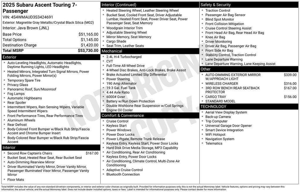 Used 2025 Gray Subaru Touring image 29
