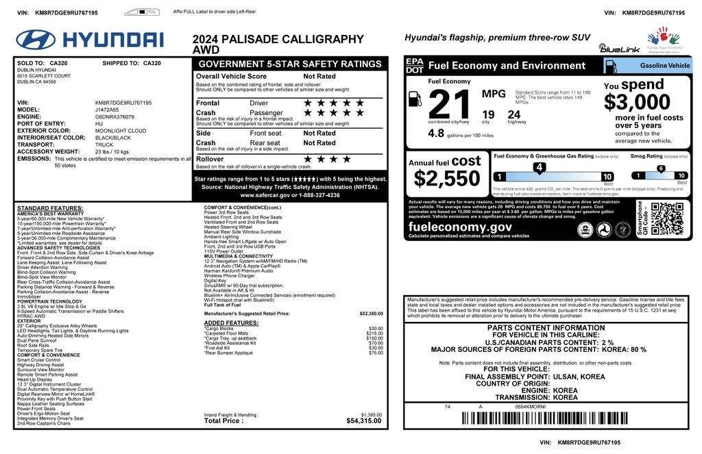 Used 2024 White Hyundai Calligraphy image 4