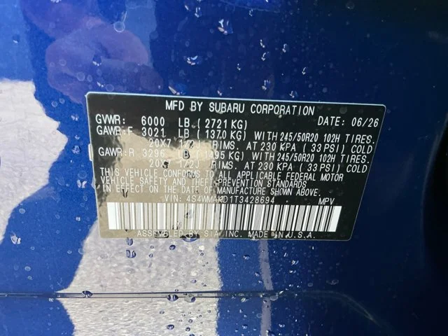 New 2026 SAPPHIRE BLUE PEARL Subaru Touring 7-Passenger image 16