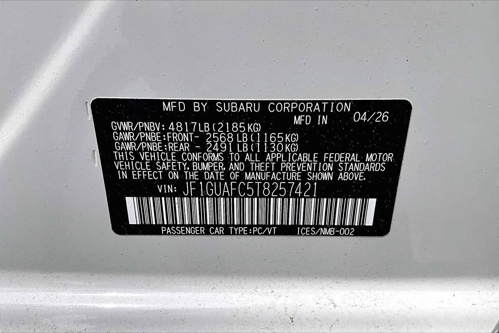 New 2026 Crystal White Pearl Subaru Sport image 18