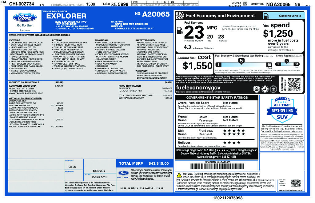 Used 2022 Red Ford XLT image 18