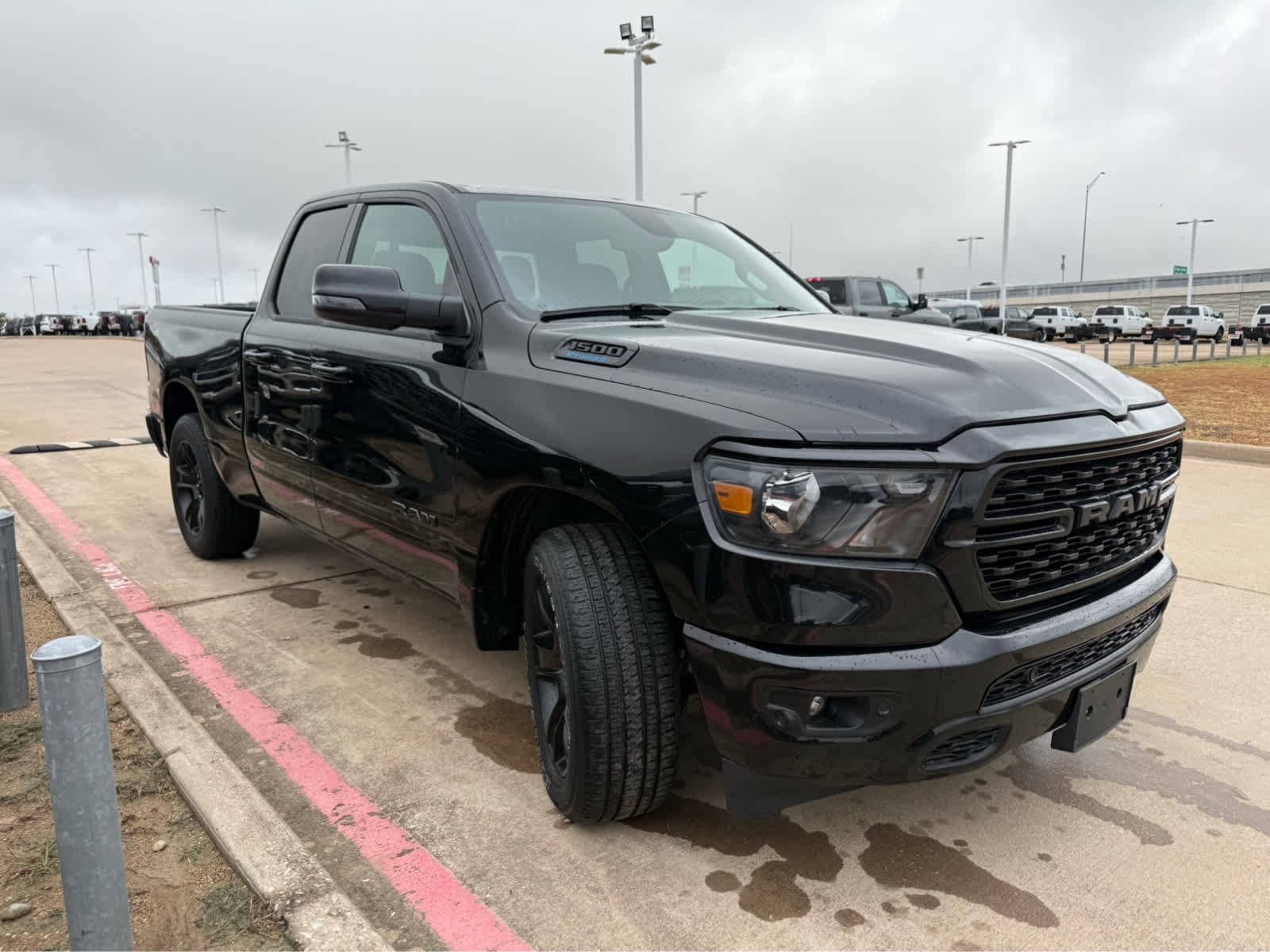 Used 2023 Diamond Black Crystal Pearlcoat Ram Lone Star image 3