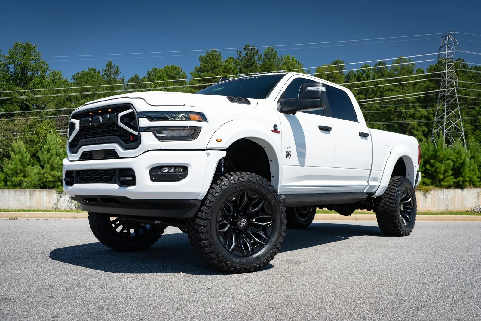 New 2026 Bright White Clear-Coat Exterior Paint RAM Big Horn with Black Widow Package image 5