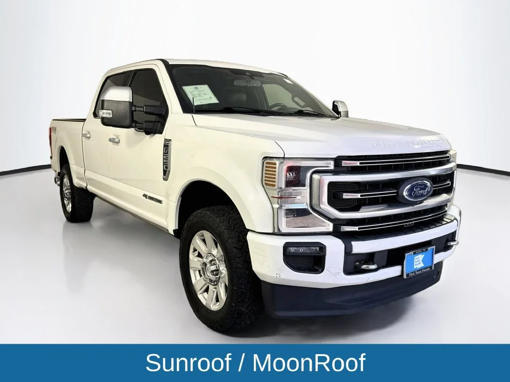 Used 2021 White Metallic Ford Platinum image 1