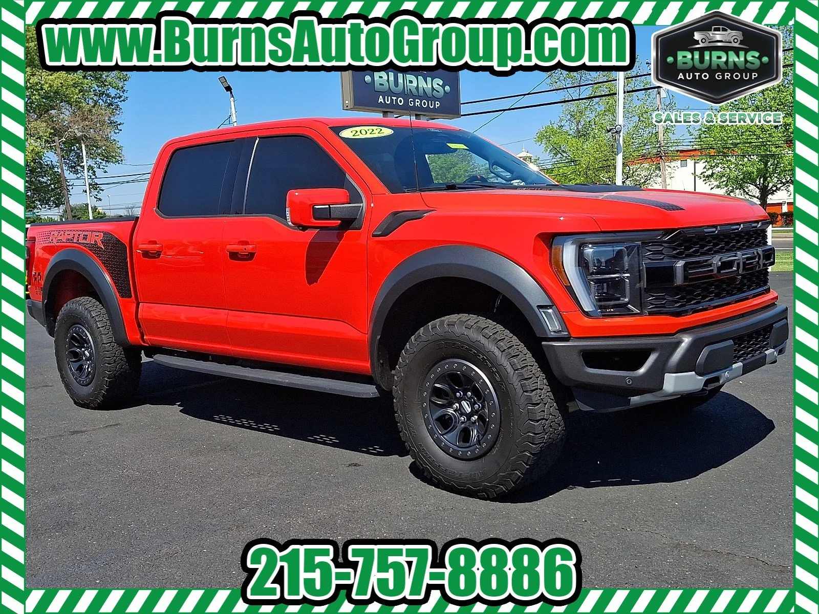 Used 2022 Code Orange Metallic Ford Raptor image 1