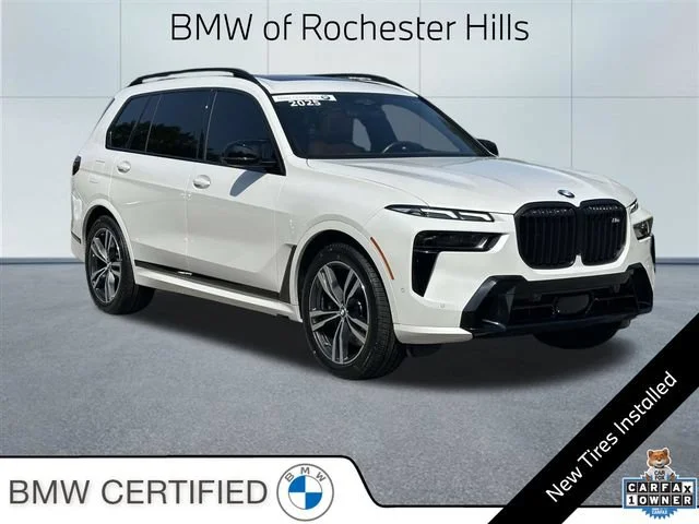 Certified Used 2025 Mineral White BMW M60i image 1