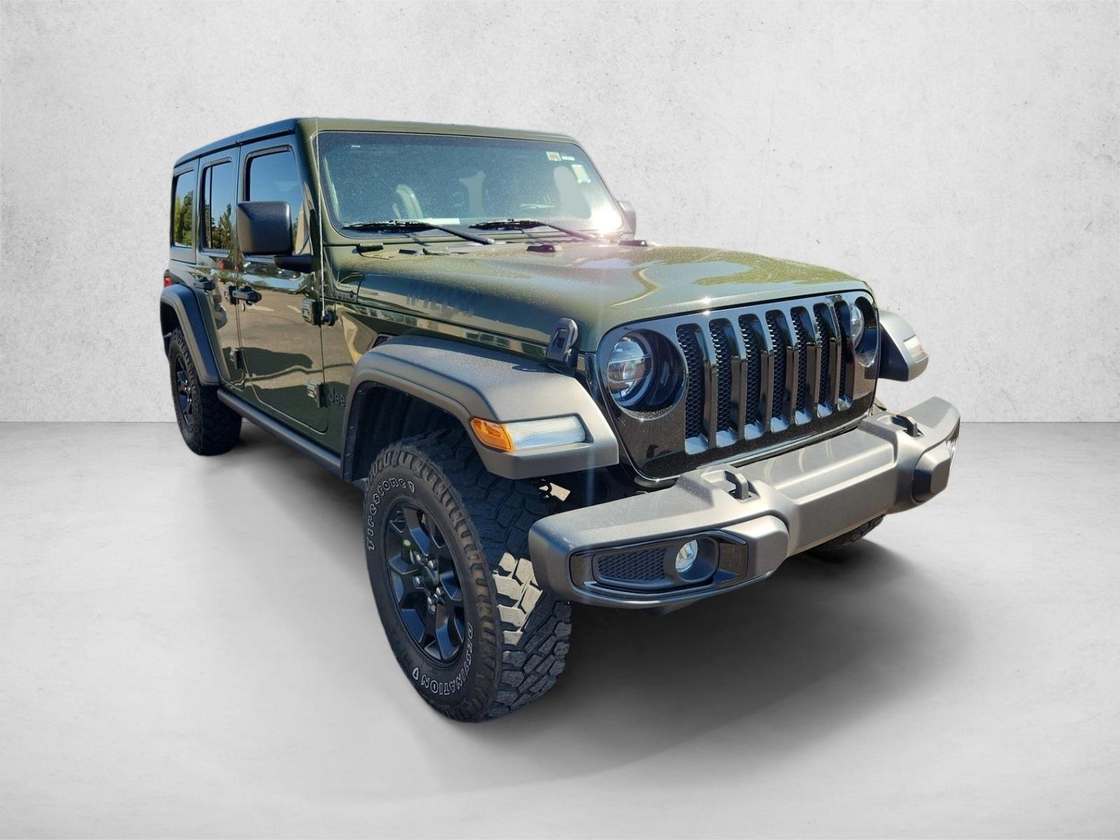Used 2021 Sarge Green Clearcoat Jeep Unlimited Willys image 4