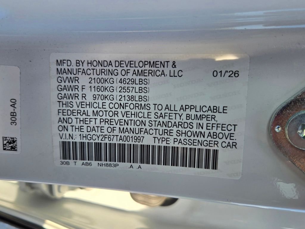 Used 2026 White Honda EX-L image 30