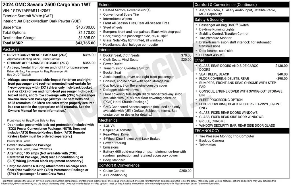 Used 2024 White GMC Work Van image 16