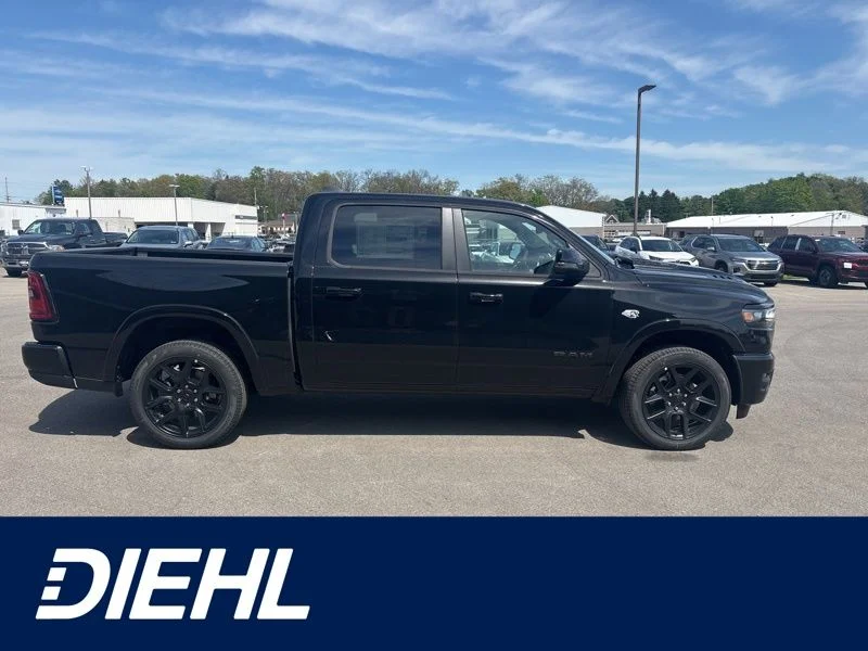 New 2026 Diamond Black Crystal Pearl-Coat Exterior Paint RAM Laramie image 1