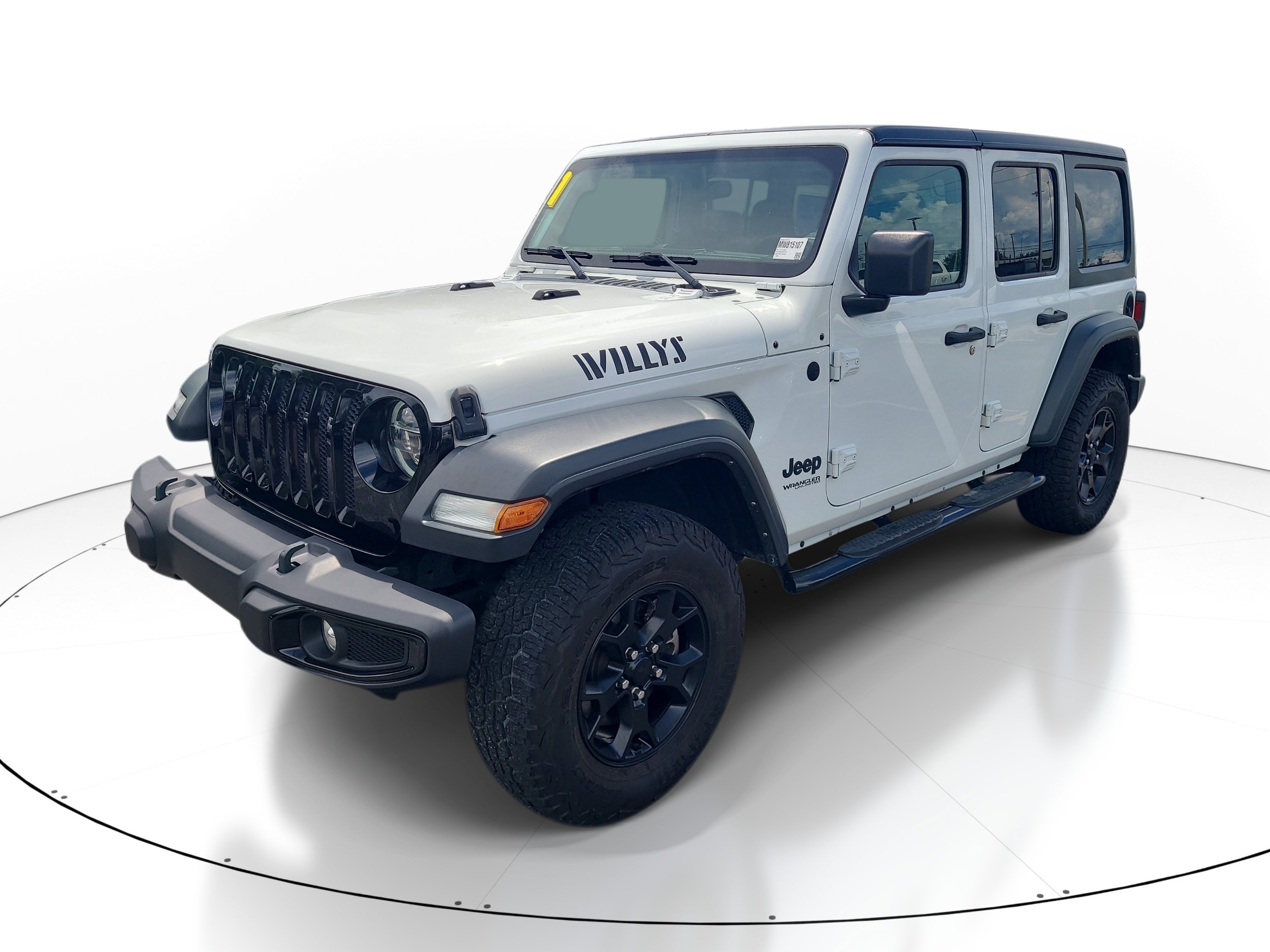 Used 2021 Bright White Clearcoat Jeep Unlimited Willys image 3