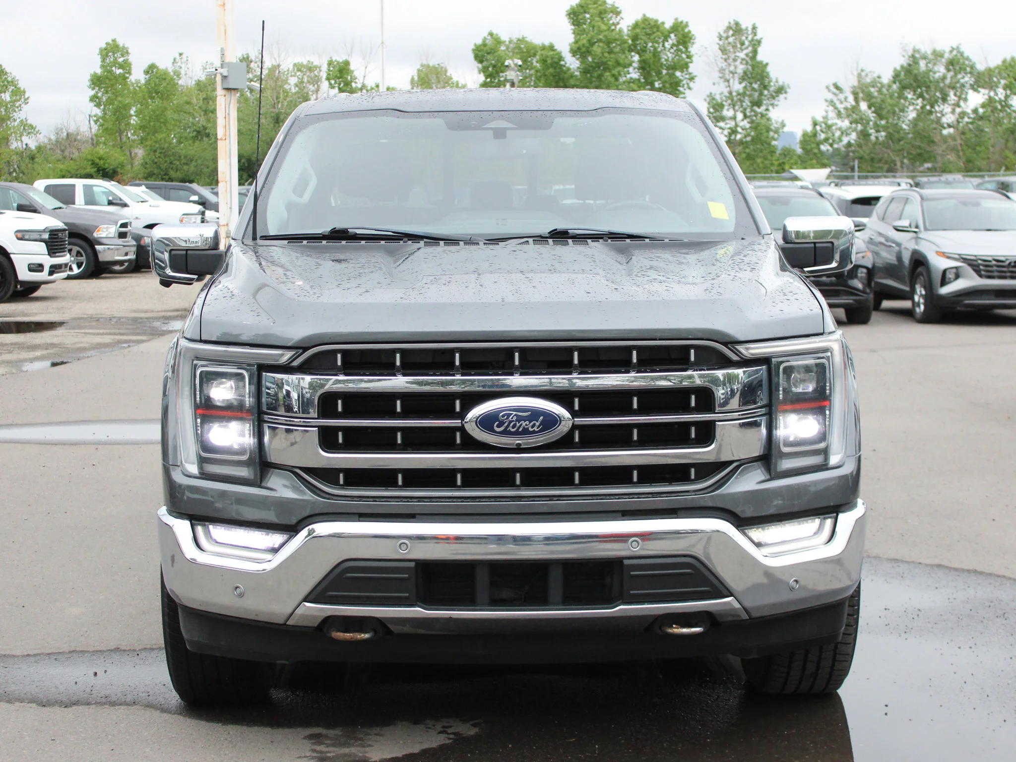 Used 2022 Grey Ford LARIAT * Hybrid V6 | 3M PPF | Remote Start | Adaptive Cruise | Tonneau Cover | Apple CarPlay image 9