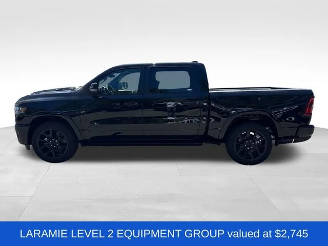 New 2026 Diamond Black Crystal Pearl-Coat Exterior Paint RAM Laramie image 4