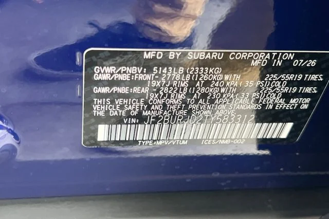 New 2026 SAPPHIRE BLUE PEARL Subaru Touring XT image 25