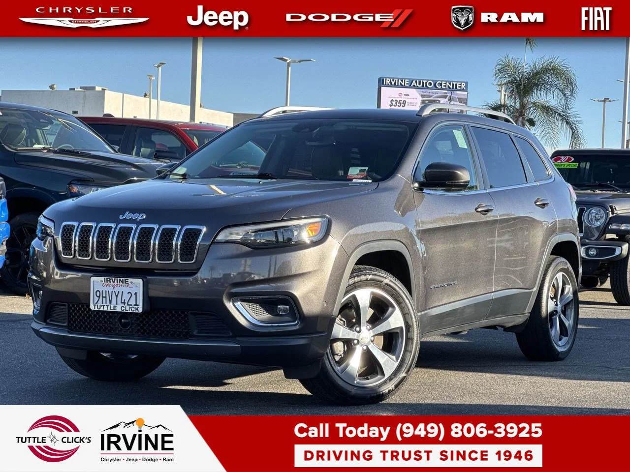 Used 2020 Granite Crystal Metallic Clearcoat Jeep Limited image 1