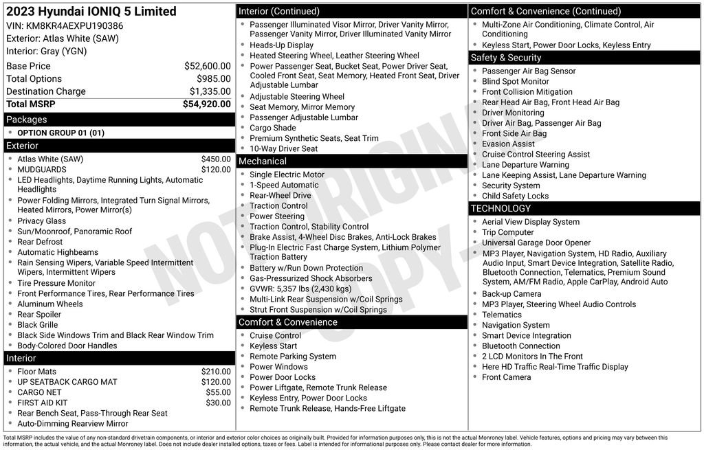 Used 2023 White Hyundai Limited image 31
