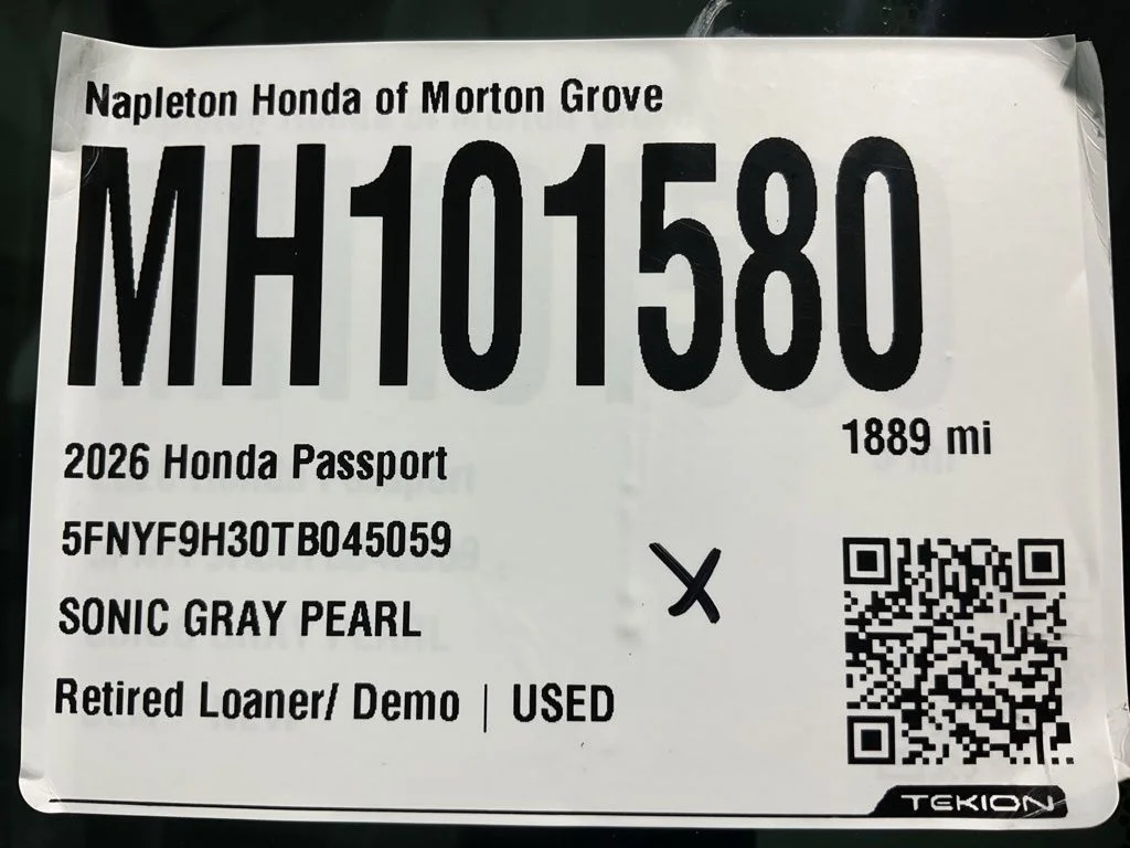 Certified Used 2026 Sonic Gray Pearl Honda RTL image 34
