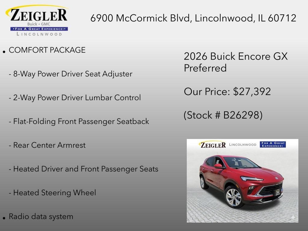 New 2026 Brilliant Red Buick Preferred image 6