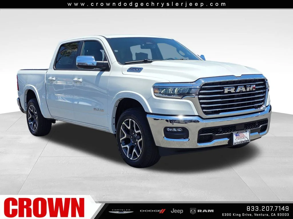 New 2026 Bright White Clear-Coat Exterior Paint RAM Laramie image 3