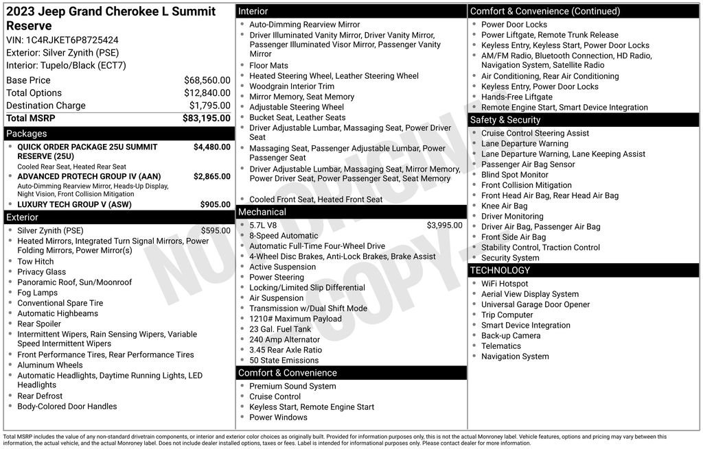 Used 2023 Silver Jeep Summit image 6