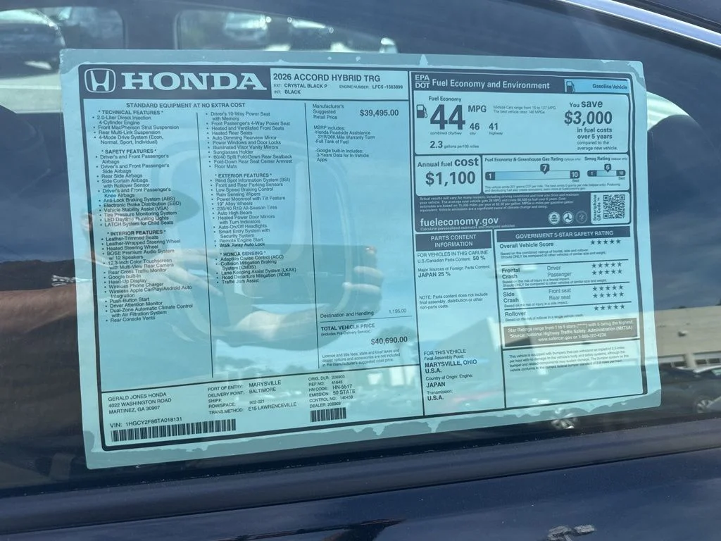 New 2026 Crystal Black Pearl Honda Touring image 11
