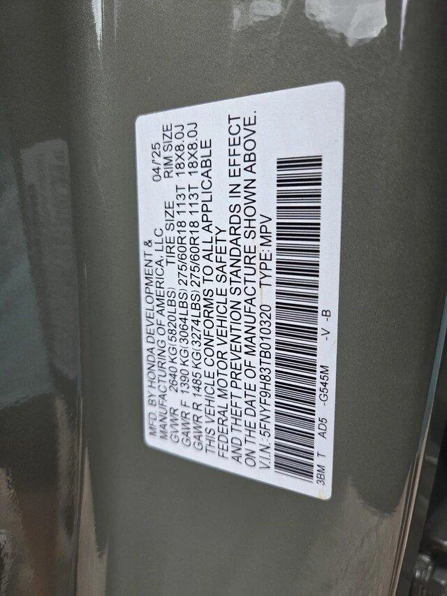 Certified Used 2026 Ash Green Metallic Honda TrailSport Elite image 34