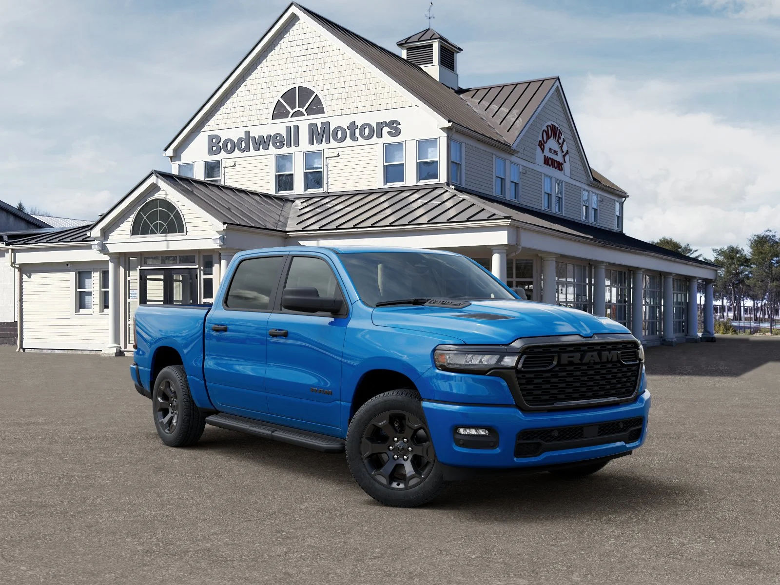 New 2026 Hydro Blue Pearl-Coat Exterior Paint RAM Express Crew Cab 4x4 5