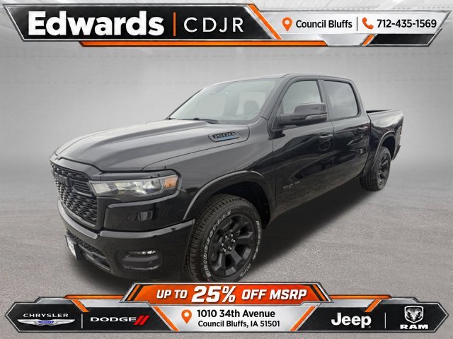 New 2027 Diamond Black Crystal Pearl-Coat Exterior Paint RAM Big Horn image 1