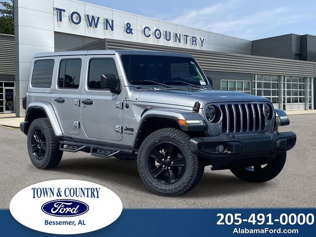 Certified Used 2021 Billet Silver Clearcoat Metallic Jeep Unlimited Sahara Altitude image 1