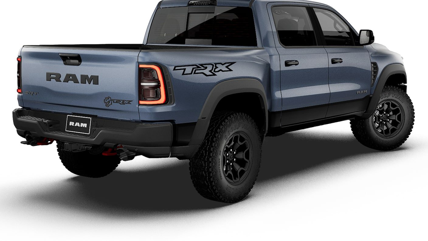 New 2027 Forged Blue Metallic Exterior Paint RAM TRX SRT image 2