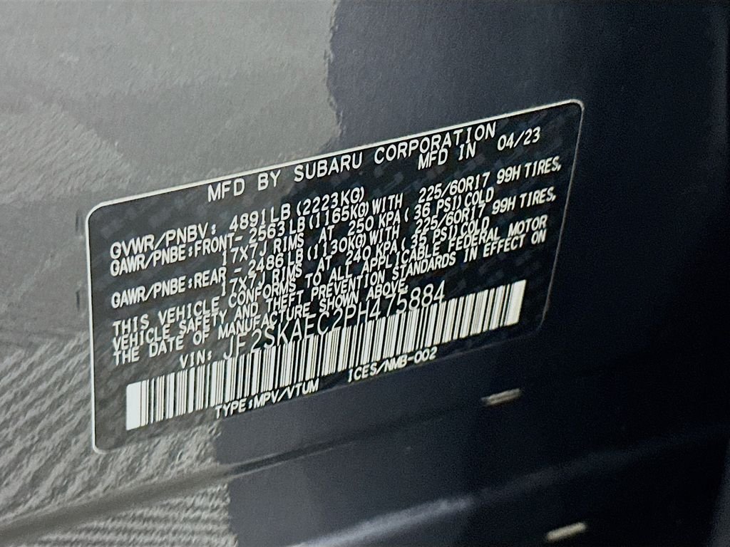 Used 2023 Gray Metallic Subaru Premium image 33