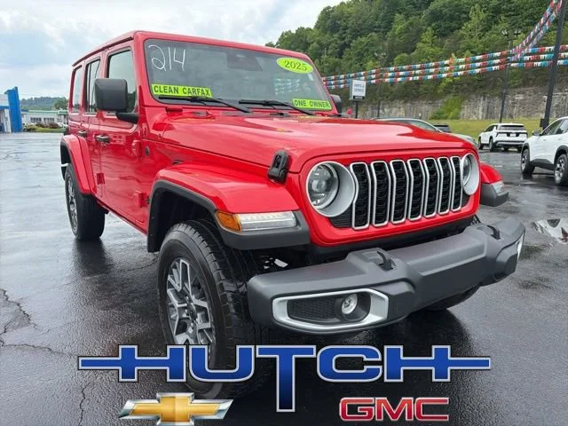 Used 2025 Red Jeep 4-Door Sahara 4x4 image 2